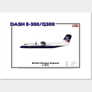 DeHavilland Canada Dash 8-300/Q300 - British Airways Express (Art Print) Posters and Art